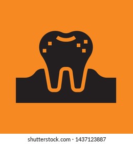 Dental icon. tooth flat symbol