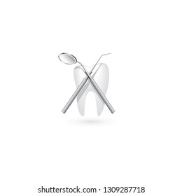 dental icon, tooth vector on white background