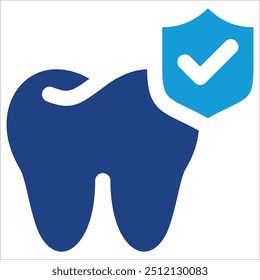 Dental icon vector concept of Business Insurance icon symbol illustration