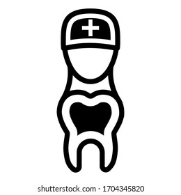 dental icon vector illustration. dental health care isolated on white background. line art dental icon.
