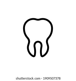 Dental icon vector. Tooth icon in trendy flat design