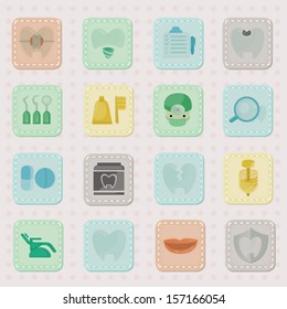 dental Icon Vector Vintage style