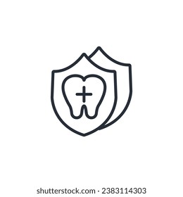 dental icon. vector.Editable stroke.linear style sign for use web design,logo.Symbol illustration.