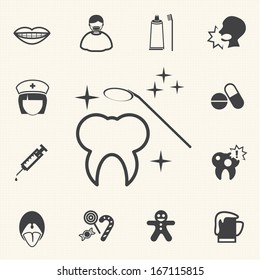 Dental icons set