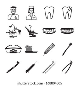 Dental icons set