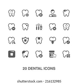 Dental icons set.