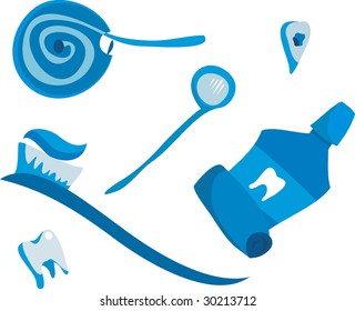 dental icons set