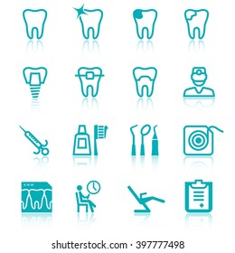 Dental icons set