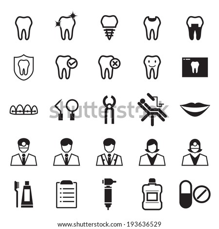 Dental icons set