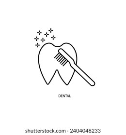 dental icons set. Set of editable stroke icons.Vector set of dental