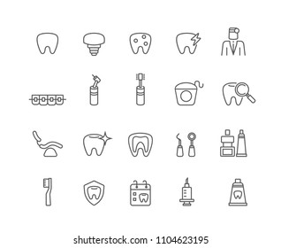 Dental icons set ,Vector