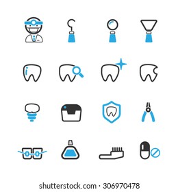 Dental icons set ,Vector