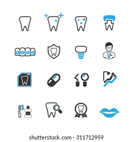 Dental icons set ,Vector