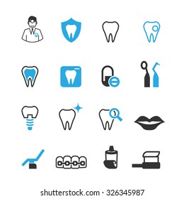 Dental icons set ,Vector