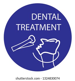 Dental  Icons  of Dental Theme Logos and Labels  Set and Illustrations of Healthy Teeth Treatment 