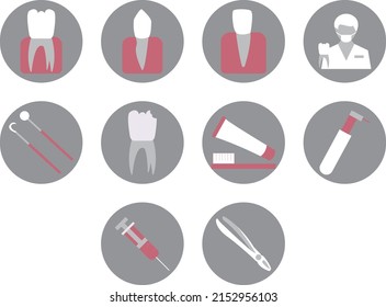 dental icons vector pack eps