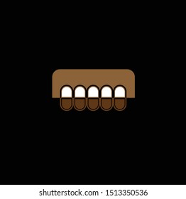 Dental illustrations of medical design logos