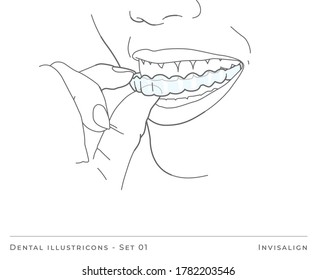 Dental Illustrative Icon - Invisalign