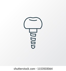 Dental implant icon line symbol. Premium quality isolated implantation element in trendy style.