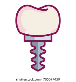 dental implant isolated icon