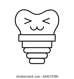 dental implant kawaii character