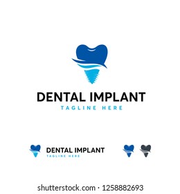 Dental Implant Logo Designs Concept Template Stock Vector Royalty Free Shutterstock