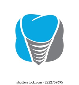 dental implant logo icon template