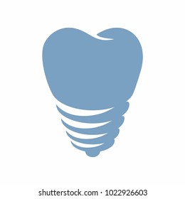 Dental Implant logo icon. Vector