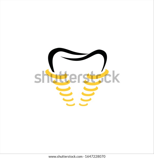 Dental Implant Logo Vector Icon Illustration Stock Vector Royalty Free Shutterstock