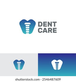 dental implant logo vector suitable for dental clinic or dental care