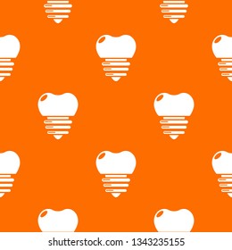 Dental implant pattern vector orange for any web design best