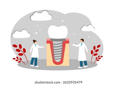 Dental implant. Dental prosthetics. Dentist