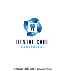 dental implant, stirrup teeth logo Ideas. Inspiration logo design. Template Vector Illustration. Isolated On White Background
