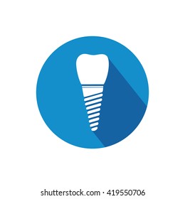 Dental implant vector icon