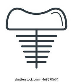 Dental Implant Vector Icon
