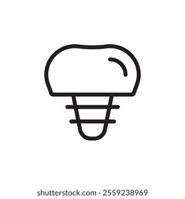 Dental implants icon Outline vector for web ui