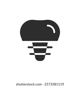 Dental implants icon web design in vector