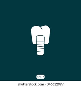 Dental implants vector illustration