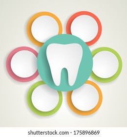 Dental infographics background. EPS 10 file.