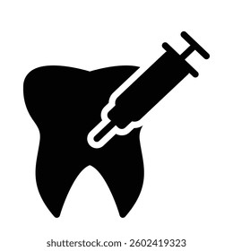 Dental Injection Icon in Solid Style