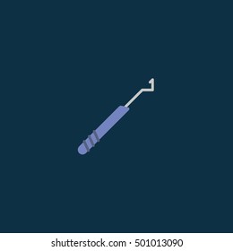 dental instrument icon,angled probe icon