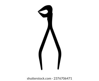Dental instrument silhouette vector art