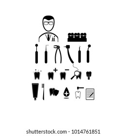 Dental instruments set. Vector illustration