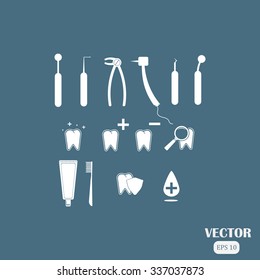 Dental instruments set. Vector illustration