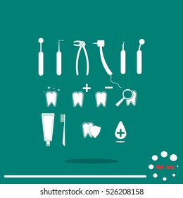 Dental instruments set. Vector illustration