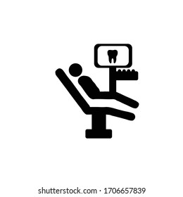 Dental instruments solid icon. Dentist tools, spire and mirror symbol, glyph style pictogram on white background.