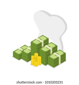 Dental insurance, dental care concept. Isometric vector illustration.