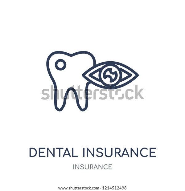 dental insurance icon. dental\
insurance linear symbol design from Insurance\
collection.
