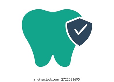 Ícone de seguro dentário. ícone sólido estilo. ícone relacionado ao seguro. elementos de benefício ilustração vetorial