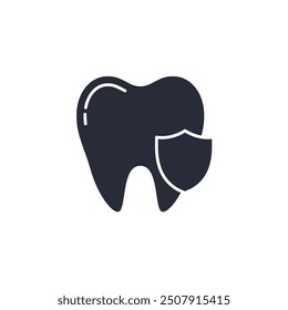 Icono de seguro dental Ilustración vectorial. Símbolo de seguro dental aislado sobre fondo blanco